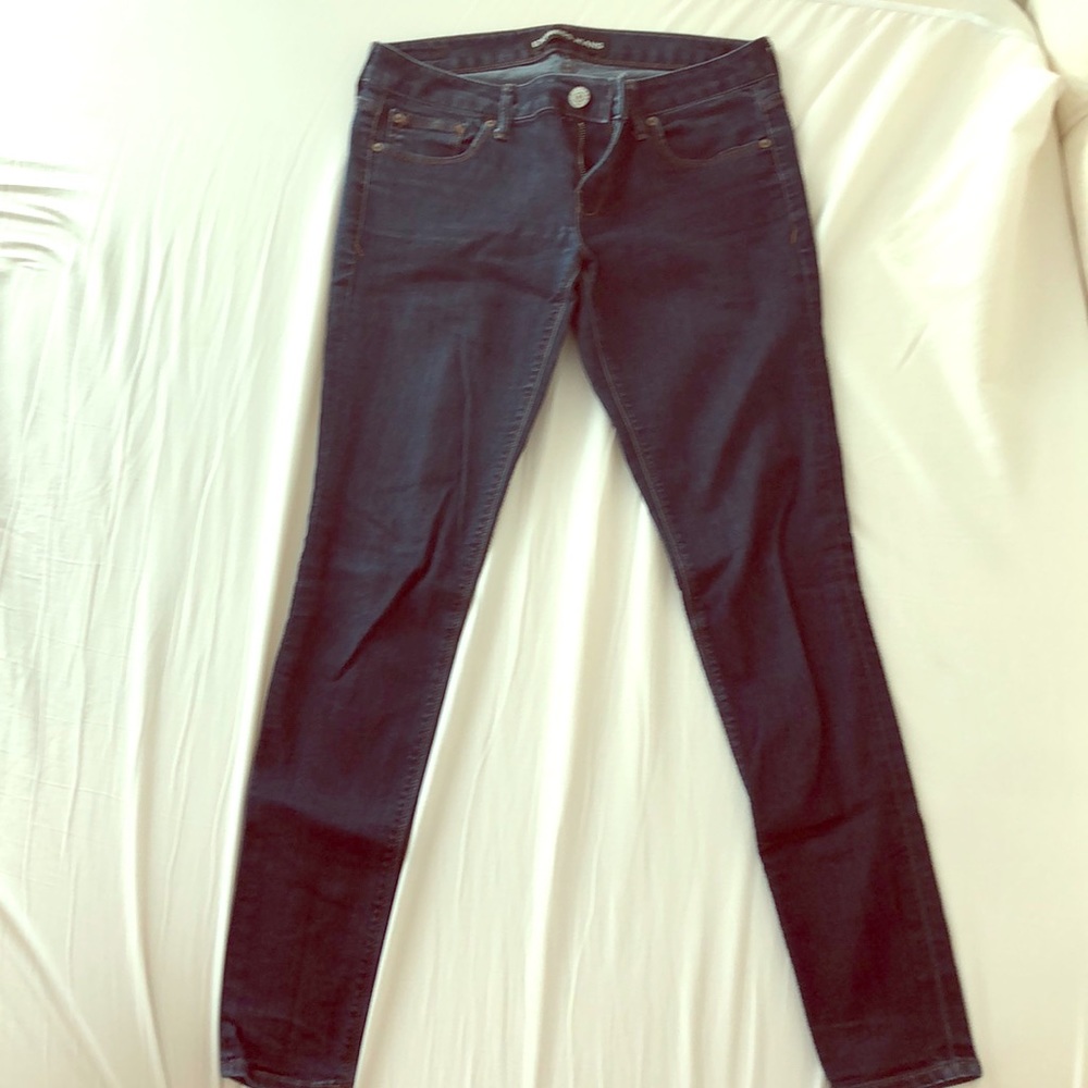 Express dark fade skinny jeans